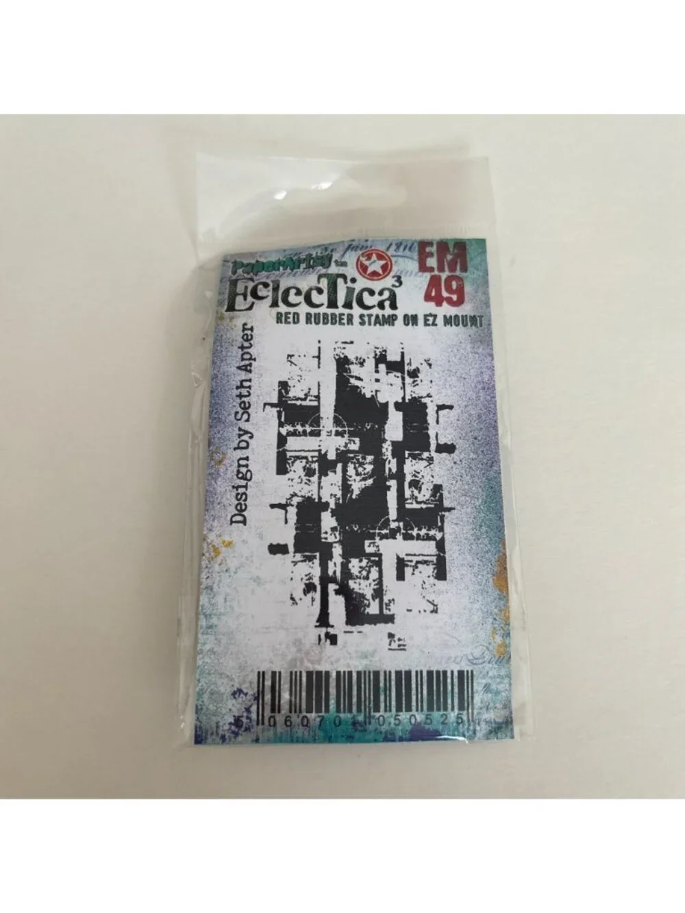 PaperArtsy Eclectica Rubber Stamp Abstract Grunge Industrial Mixed Media Art
